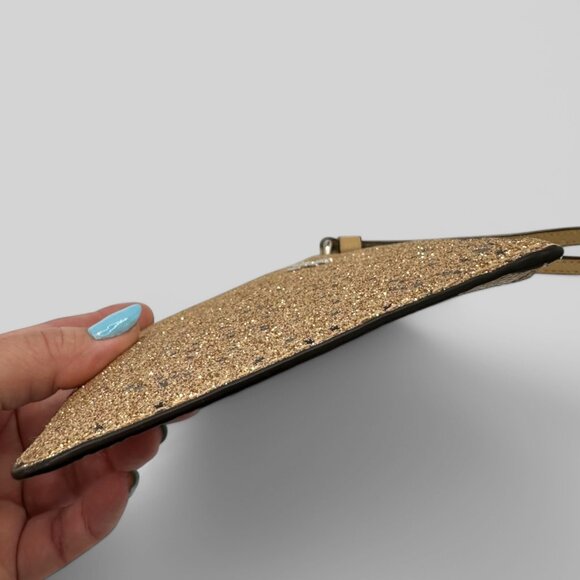NWOT Coach Silver Gold Star Glitter Small Wristlet - Picture 5 of 9